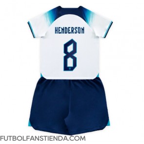 Inglaterra Jordan Henderson #8 Primera Equipación Niños Mundial 2022 Manga Corta (+ Pantalones cortos)